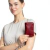 Gusti Beckett - Portafoglio in pelle da donna, stile vintage, rosso-7