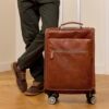 Borsa da viaggio in pelle Gusti – Trolley Asia marrone 59x27x38 cm-3