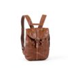 Zaino in pelle Gusti Bennett donna, vintage cognac impermeabile 12L-1