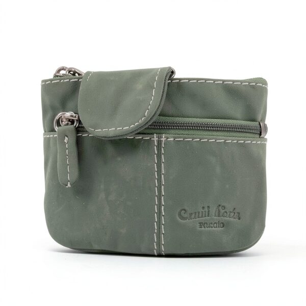 Portachiavi in pelle Gusti Rook blu pelle premium compatto 11x7 cm-2