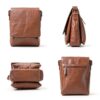 Borsa a spalla in pelle Gusti colby marrone unisex design vintage-1