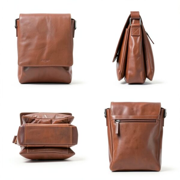 Borsa a spalla in pelle Gusti colby marrone unisex design vintage-1