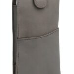 Gusti Leder Portaocchiali grigio – custodia in pelle vegana, vintage-0
