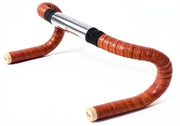 Nastro manubrio Gusti Fausto C. in pelle marrone 200 cm tappi sughero-3