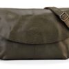 Borsa a tracolla Gusti Maisie in vera pelle verde, 27x28x4,5 cm-7