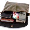 Borsa a tracolla Gusti Maisie in vera pelle verde, 27x28x4,5 cm-3