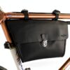 Borsa bici in pelle Gusti Borsa da telaio nera 2g143-26-25-L-1