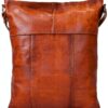 Borsa a tracolla in pelle Maola Gusti marrone donna-1