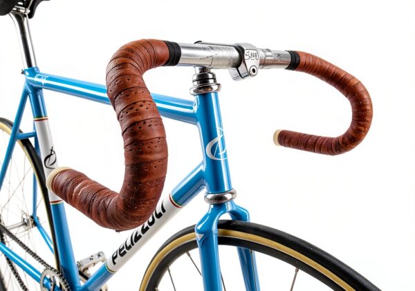 Nastro manubrio Gusti Fausto C. in pelle marrone 200 cm tappi sughero-1