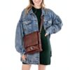 Borsa a spalla in pelle Gusti colby marrone unisex design vintage-8