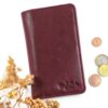 Gusti Beckett - Portafoglio in pelle da donna, stile vintage, rosso-2