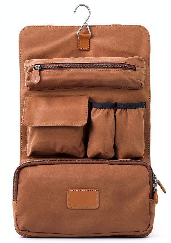 Gusti Borsa in pelle – Rodney beauty case per uomo e donna marrone & tela-5