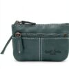 Portachiavi in pelle Gusti Rook blu pelle premium compatto 11x7 cm-3