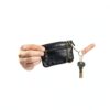 Gusti Portafoglio in pelle – Erth portafogli porta carte portachiavi portachiavi uomo donna nero pelle, Nero , 12 x 8 x 1 cm-7