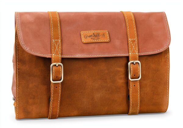 Gusti Borsa in pelle – Rodney beauty case per uomo e donna marrone & tela-0