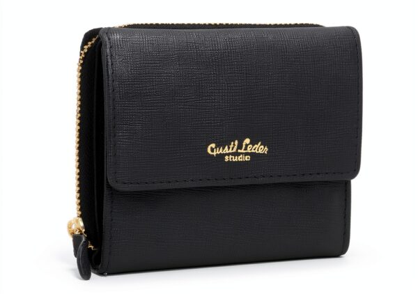 Portafoglio in pelle Gusti Brigitta Nero Saffiano Donna Taglia unica-0