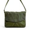 Borsa a tracolla Gusti Maisie in vera pelle verde, 27x28x4,5 cm-4