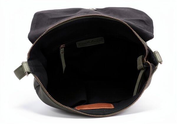 Borsa a tracolla Gusti Maisie in vera pelle verde, 27x28x4,5 cm-6