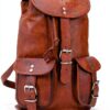 Gusti Zaino Vintage Marrone M30 in Pelle Vera Unisex Donna Uomo-5