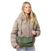 Borsa a tracolla Gusti Maisie in vera pelle verde, 27x28x4,5 cm-1