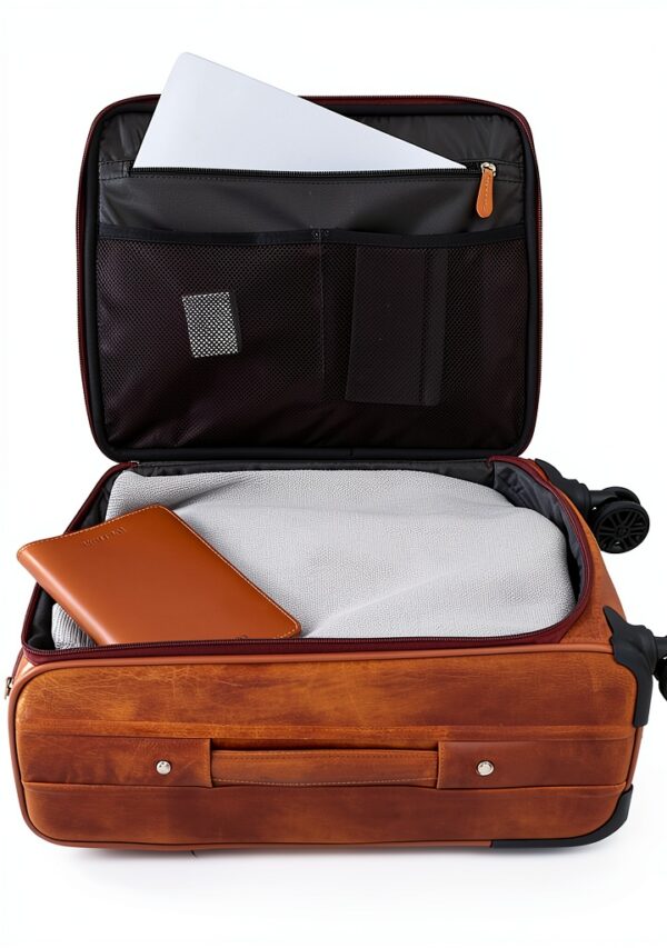 Borsa da viaggio in pelle Gusti – Trolley Asia marrone 59x27x38 cm-5
