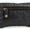 Gusti Portafoglio in pelle – Erth portafogli porta carte portachiavi portachiavi uomo donna nero pelle, Nero , 12 x 8 x 1 cm-0