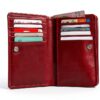 Gusti Beckett - Portafoglio in pelle da donna, stile vintage, rosso-3