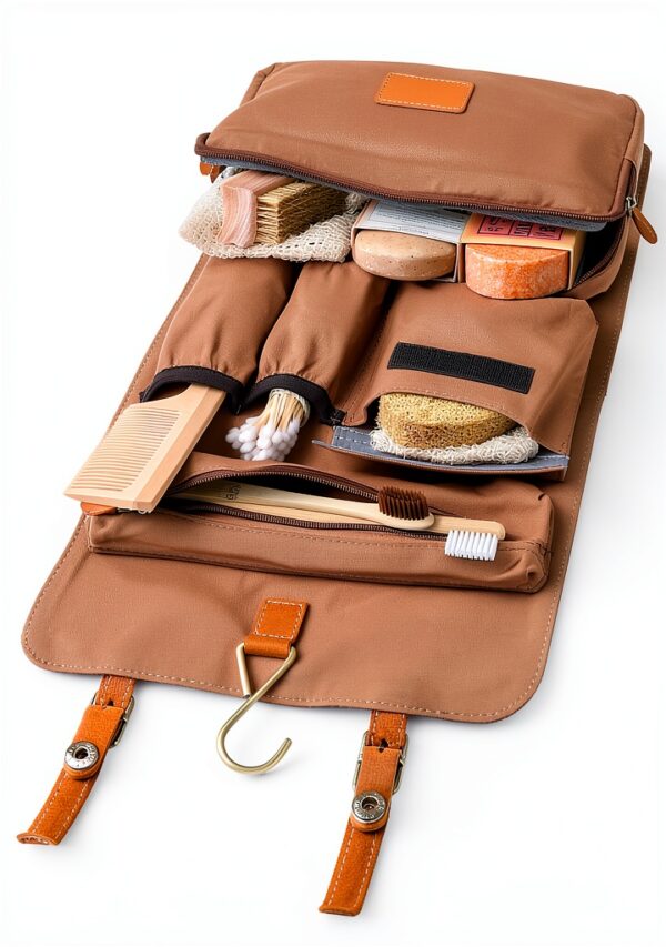 Gusti Borsa in pelle – Rodney beauty case per uomo e donna marrone & tela-6
