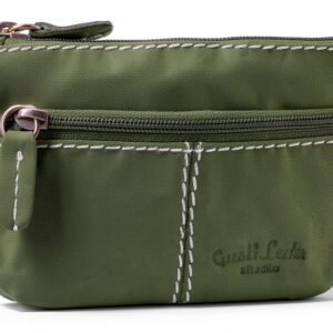 Portachiavi in pelle Gusti Rook blu pelle premium compatto 11x7 cm-0