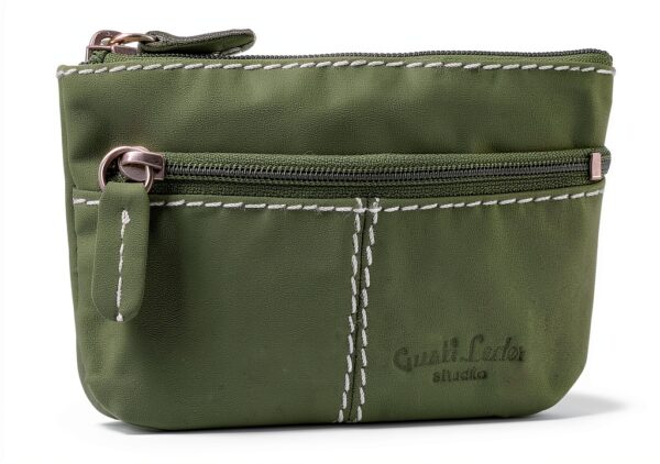 Portachiavi in pelle Gusti Rook blu pelle premium compatto 11x7 cm-0