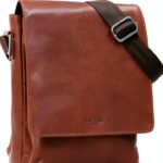 Borsa a spalla in pelle Gusti colby marrone unisex design vintage-0