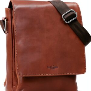 Borsa a spalla in pelle Gusti colby marrone unisex design vintage-0