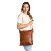 Borsa a tracolla in pelle Maola Gusti marrone donna-3