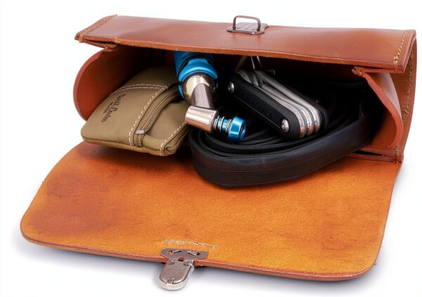Gusti in pelle borsa da sella vintage marrone modello 2G82-20-72-6