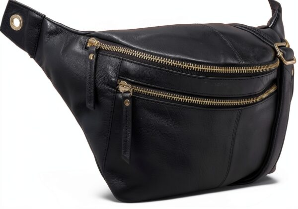 Marsupio in pelle Gusti Freya - Unisex, nero, modello 2G77-0