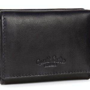 Gusti Leder studio August portamonete portafoglio banconote monete carte vintage vera pelle festa disco unisex retrò nero 2A121-33-2-0
