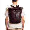 Gusti Zaino a Joy spalla vintage rolltop outdoor ufficio marrone pelle-7