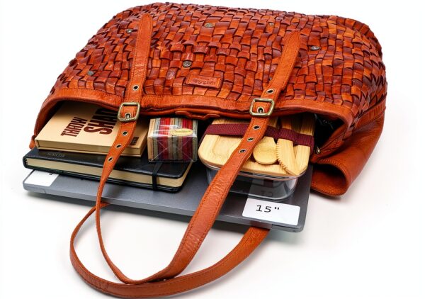 Gusti Borsa a tracolla in pelle - Demery vintage Shopper in vera pelle Donna Marrone-7