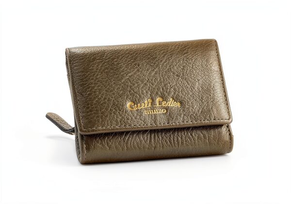 Gusti Portamonete in pelle August Mini Portafoglio Donna Uomo Donna Verde, verde-3