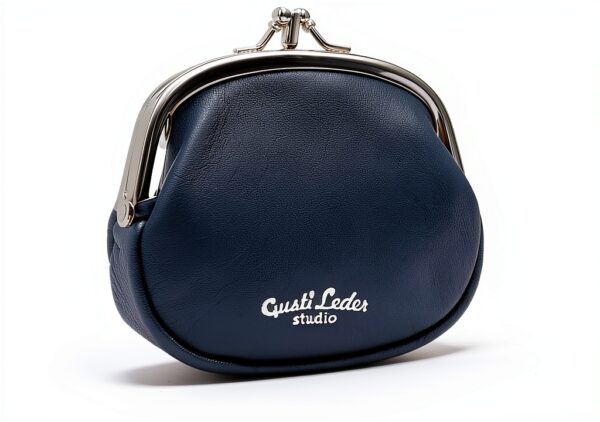 Gusti Portamonete Pelle - Boo Portafoglio portamonete portacarte per donne vintage pelle blu-7