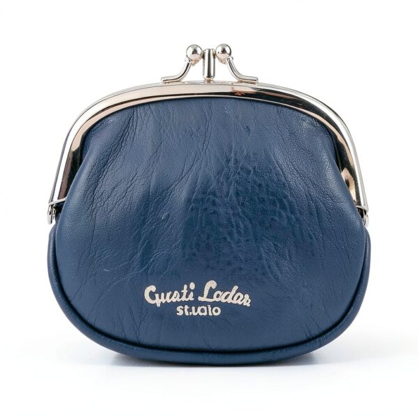 Gusti Portamonete Pelle - Boo Portafoglio portamonete portacarte per donne vintage pelle blu-2