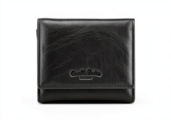 Gusti Leder studio August portamonete portafoglio banconote monete carte vintage vera pelle festa disco unisex retrò nero 2A121-33-2-3