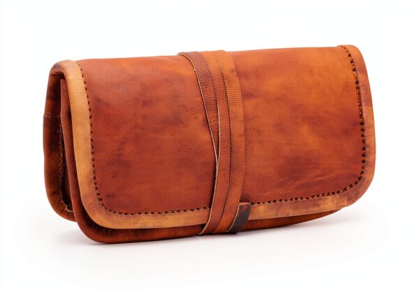 Gusti porta tabacco in pelle - Hazel porta tabacco arrotolabile porta tabacco porta utensili accessori in pelle marrone-3