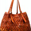 Gusti Borsa a tracolla in pelle - Demery vintage Shopper in vera pelle Donna Marrone-0