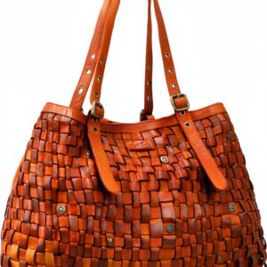 Gusti Borsa a tracolla in pelle - Demery vintage Shopper in vera pelle Donna Marrone-0