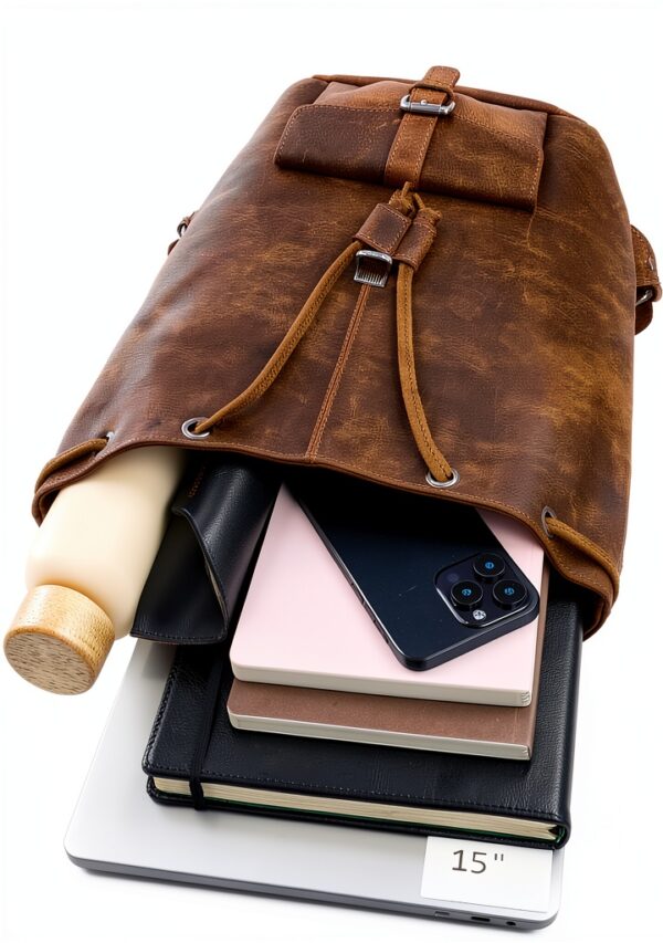 Gusti Zaino in pelle Nolan, zaino vintage da città, per attività all'aperto, per computer portatile, per escursioni-5