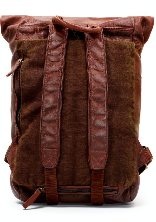 Gusti Zaino a Joy spalla vintage rolltop outdoor ufficio marrone pelle-3