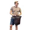 Gusti Zaino a Joy spalla vintage rolltop outdoor ufficio marrone pelle-5