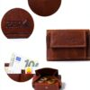 Gusti Leder studio Ronald portafogli vera pelle banconote stilistico elegante monete pratico marrone 2A70-22-6-3