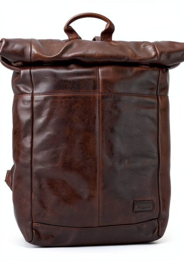 Gusti Zaino a Joy spalla vintage rolltop outdoor ufficio marrone pelle-0